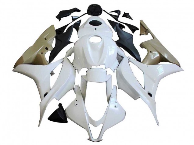 2007-2008 Honda CBR600RR Motorcycle Fairings - Silver White