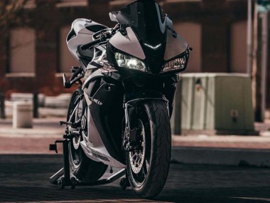 Cheap 2007-2008 Honda CBR600RR Motorcycle Fairings - White Black Racing