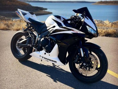 Cheap 2007-2008 Honda CBR600RR Motorcycle Fairings - White Black Racing
