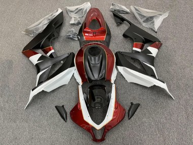 Cheap 2007-2008 Honda CBR600RR Motorcycle Fairings - White Red Matte Black