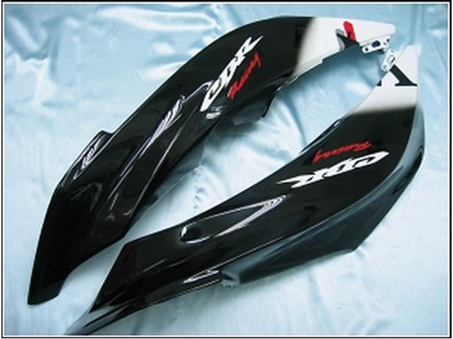 2007-2008 Honda CBR600RR Motorcycle Fairings - Glossy Black White West