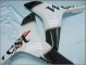 2007-2008 Honda CBR600RR Motorcycle Fairings - Glossy Black White West