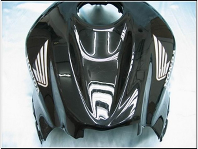2007-2008 Honda CBR600RR Motorcycle Fairings - Glossy Black White West