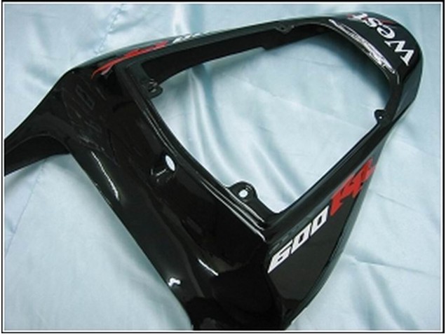 2007-2008 Honda CBR600RR Motorcycle Fairings - Glossy Black White West
