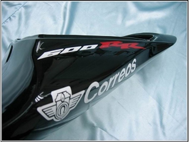 2007-2008 Honda CBR600RR Motorcycle Fairings - Glossy Black White West