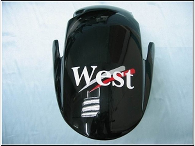 2007-2008 Honda CBR600RR Motorcycle Fairings - Glossy Black White West