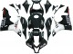 2007-2008 Honda CBR600RR Motorcycle Fairings - Glossy Black White West