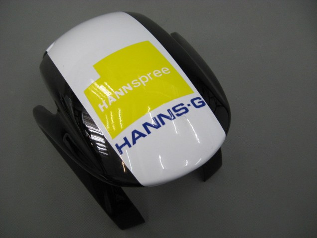 2007-2008 Honda CBR600RR Motorcycle Fairings - White Green Yellow Glossy Black Hannspree