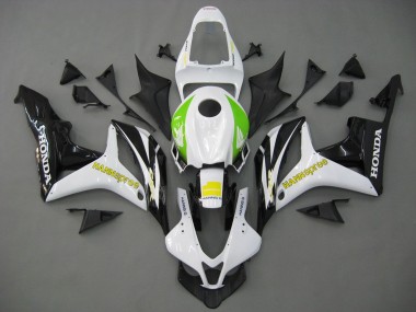 Cheap 2007-2008 Honda CBR600RR Motorcycle Fairings - White Green Yellow Glossy Black Hannspree