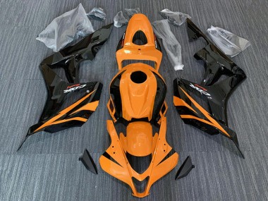 Cheap 2007-2008 Honda CBR600RR Motorcycle Fairings - Orange Glossy Black Racing
