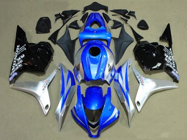 Cheap 2009-2012 Honda CBR600RR Motorcycle Fairings - Silver Blue Glossy Black Racing