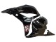 2009-2012 Honda CBR600RR Motorcycle Fairings - White Cherry Blossom Glossy Black
