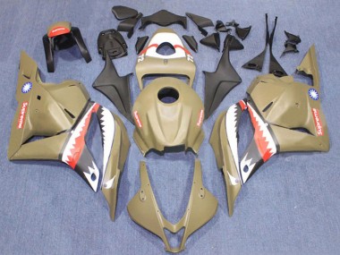 Cheap 2009-2012 Honda CBR600RR Motorcycle Fairings - Brown White Red Shark