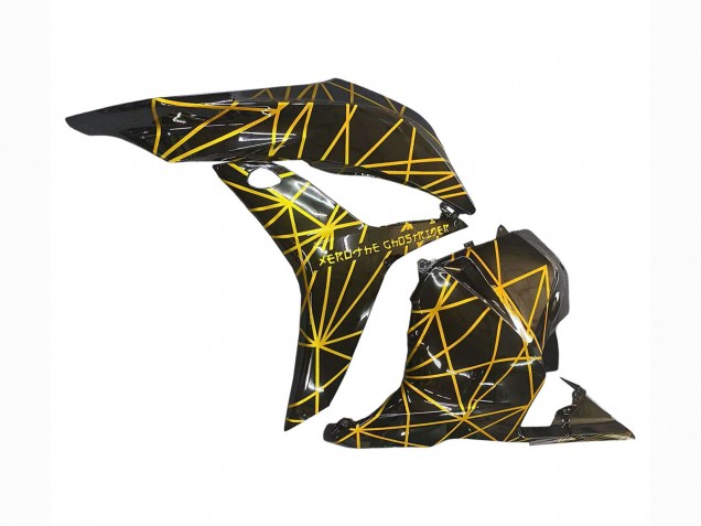 2009-2012 Honda CBR600RR Motorcycle Fairings - Gold Glossy Black