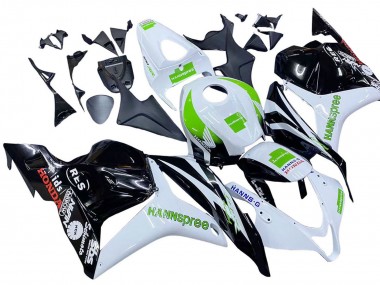 Cheap 2009-2012 Honda CBR600RR Motorcycle Fairings - White Green Glossy Black Hannspree