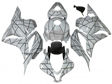 Cheap 2009-2012 Honda CBR600RR Motorcycle Fairings - White Grey Black Lines