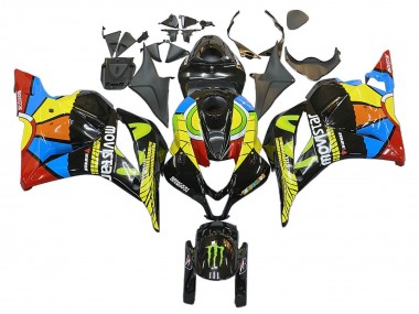 Cheap 2009-2012 Honda CBR600RR Motorcycle Fairings - Black Multicolor MoviStar