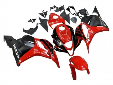 Cheap 2009-2012 Honda CBR600RR Motorcycle Fairings - Red Glossy Black Matte Black Stripe