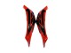2009-2012 Honda CBR600RR Motorcycle Fairings - Red Glossy Black Matte Black Stripe