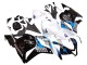 2009-2012 Honda CBR600RR Motorcycle Fairings Kit - White Blue Glossy Black