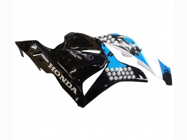 2009-2012 Honda CBR600RR Motorcycle Fairings Kit - White Blue Glossy Black
