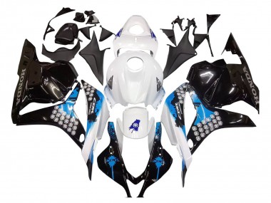 Cheap 2009-2012 Honda CBR600RR Motorcycle Fairings Kit - White Blue Glossy Black