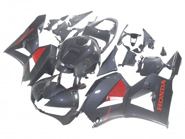 Cheap 2013-2023 Honda CBR600RR Motorcycle Fairings - Black Carbon Fiber Red