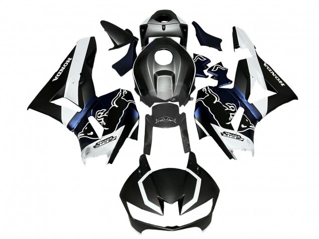 2013-2023 Honda CBR600RR Motorcycle Fairings - Black Carbon Fiber White Blue Red Bull