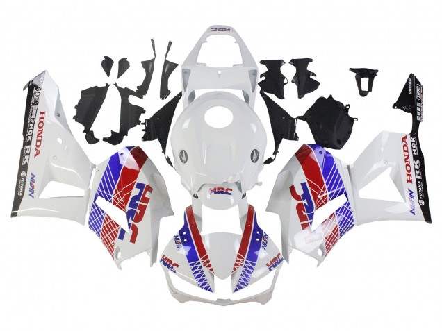 2013-2023 Honda CBR600RR Motorcycle Fairing - White Red Blue HRC