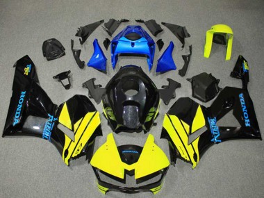 Cheap 2013-2023 Honda CBR600RR Motorcycle Fairings - Blue Yellow Glossy Black
