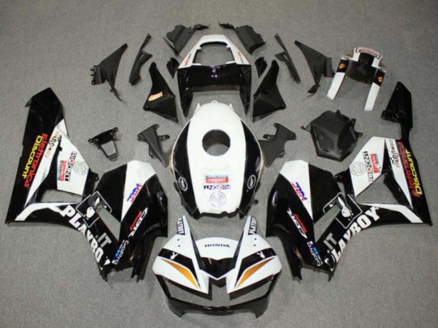 2013-2026 Honda CBR600RR Motorcycle Fairings - White Gold Glossy Black HRC