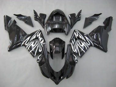 Cheap 2004-2005 Kawasaki ZX10R Motorcycle Fairings - Black White