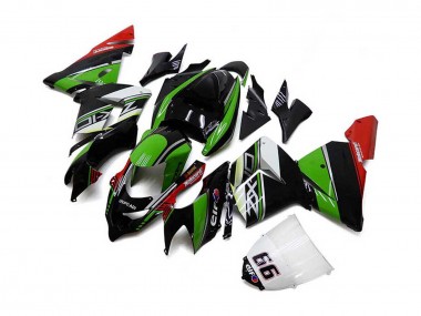 Cheap 2004-2005 Kawasaki ZX10R Motorcycle Fairings - White Black Green Elf