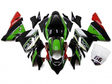 Cheap 2004-2005 Kawasaki ZX10R Motorcycle Fairings - White Black Green Elf