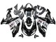 2006-2007 Kawasaki ZX10R Motorcycle Fairings - Glossy Black White West