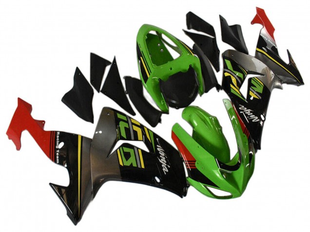 2006-2007 Kawasaki ZX10R Motorcycle Fairings - Green Grey Red Black Yellow