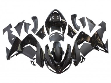 Cheap 2006-2007 Kawasaki ZX10R Motorcycle Fairings - Matte Black Glossy Black