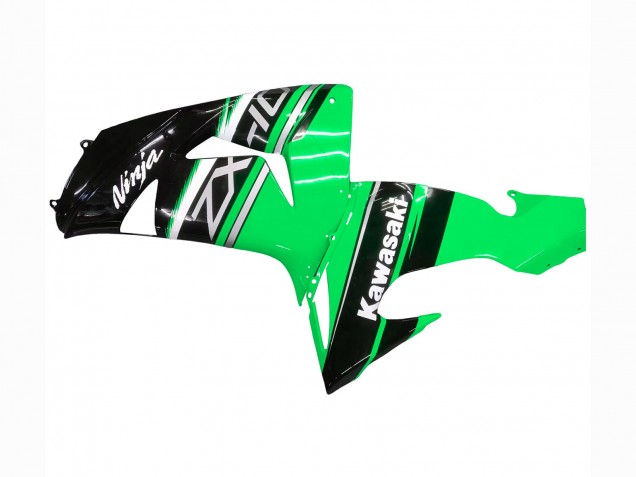 2006-2007 Kawasaki ZX10R Motorcycle Fairing Kits - Green White Black