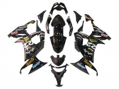 Cheap 2006-2007 Kawasaki ZX10R Motorcycle Fairings - Glossy Black Red Blue Yellow Monster