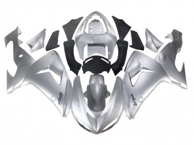 Cheap 2006-2007 Kawasaki ZX10R Motorcycle Fairings - Silver Black Ninja