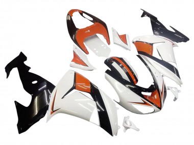 Cheap 2006-2007 Kawasaki ZX10R Motorcycle Fairings - White Orange Black