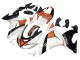 2006-2007 Kawasaki ZX10R Motorcycle Fairings - White Orange Black