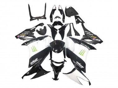 Cheap 2008-2010 Kawasaki ZX10R Motorcycle Fairings - Glossy Black White Green Monster Elf