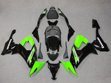 Cheap 2008-2010 Kawasaki ZX10R Motorcycle Fairings - Green Glossy Black