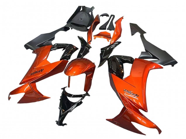 2008-2010 Kawasaki ZX10R Motorcycle Fairings - Burnt Orange Black