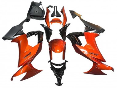 Cheap 2008-2010 Kawasaki ZX10R Motorcycle Fairings - Burnt Orange Black