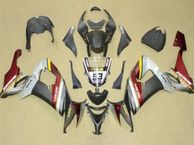 Cheap 2008-2010 Kawasaki ZX10R Motorcycle Fairings - Silver Grey Yellow Red