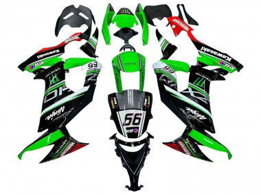 Cheap 2008-2010 Kawasaki ZX10R Motorcycle Fairings - Green White Red Black Monster Elf 66