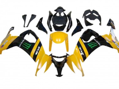 Cheap 2008-2010 Kawasaki ZX10R Motorcycle Fairings - Yellow Black Green Monster