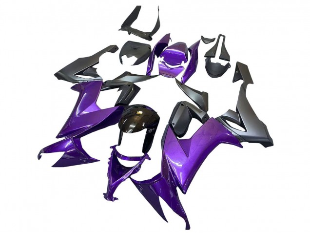 2008-2010 Kawasaki ZX10R Motorcycle Fairings - Purple Black